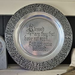 Large Wilton Columbia 1977 Pewter Plate