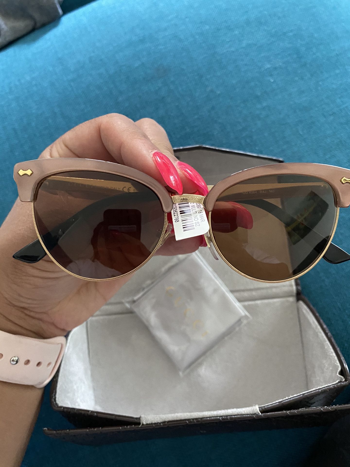 Gucci sunglasses pink mother of pearl cat eye