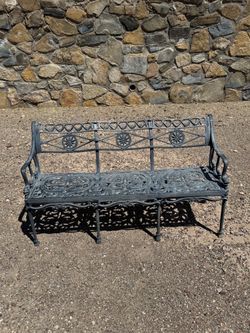 Gorgeous Antique 1 heavy weight metal bench, $350  FIRM, good condition, West
