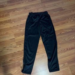 Black lightweight track pants