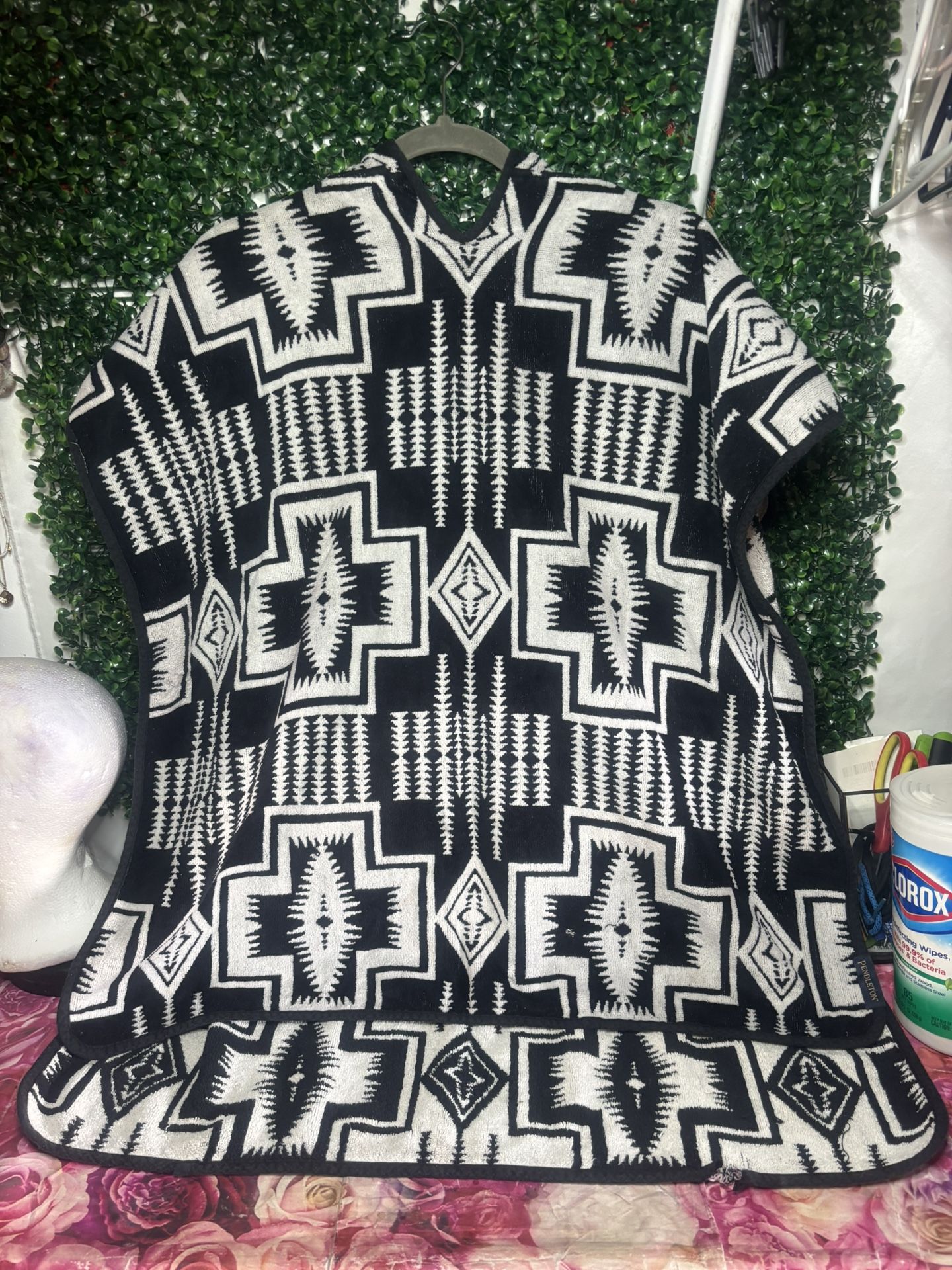 Pendleton Rug Poncho One Size