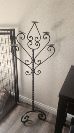 Iron Pillar Candle Candelabra