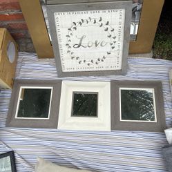 Love Picture And Three Mirror Frame
