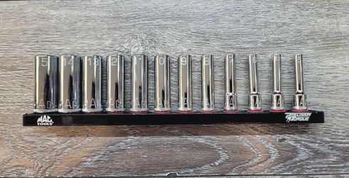 Mac Tools Precision Torque MD Series 1/4" Drive Deep Metric Socket Set (5mm-15mm)