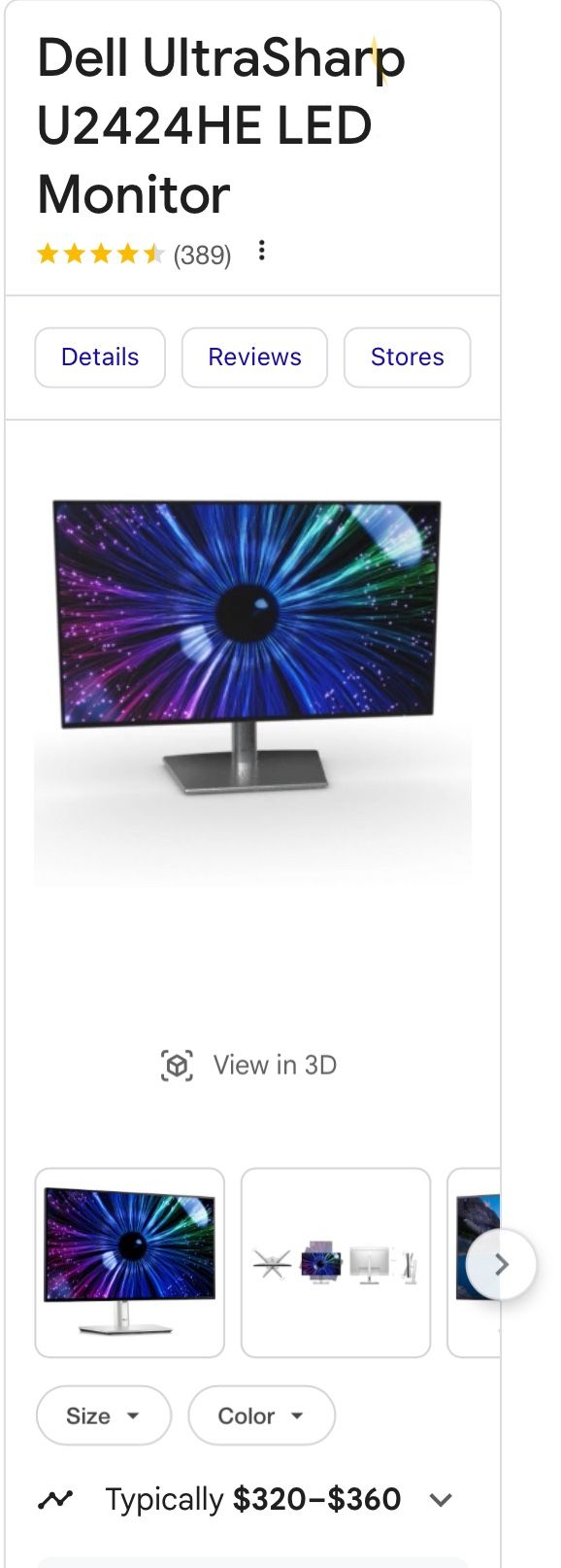 DELL Moniter (barely Used Amazing Condition) Runs For 340 Retail