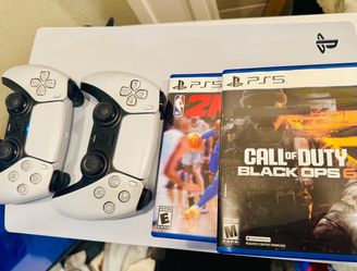 ⁠Sony PS5 Disc Edition Console Bundle + 2 Controllers + BO6 & NBA 2K26⁠