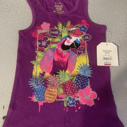 Faded Glory Glitter Parrot Tank Size Girls 4-5