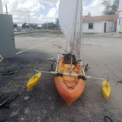 Kayak Wiht Sail For 2 People 