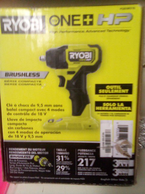 Ryobi 1+ HP  18 Volt 3/8 Inch Cordless Impact Wrench