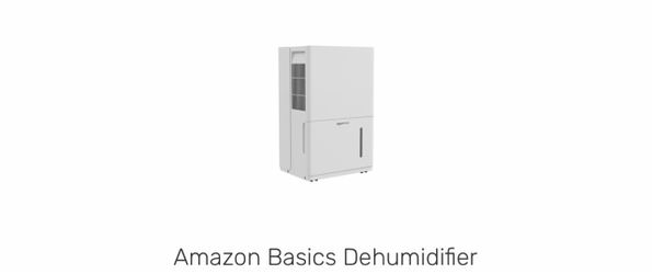 Amazon Basics 50-Pint Large Dehumidifier with Pump