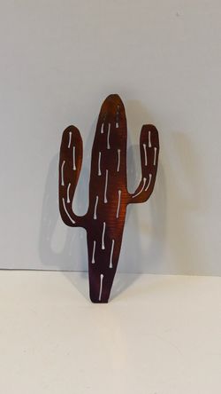 Metal Cactus Wall Art Decor 6”