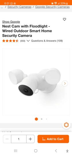 Nest floodlight camera