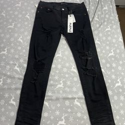 Black Purple Jeans Size 29.