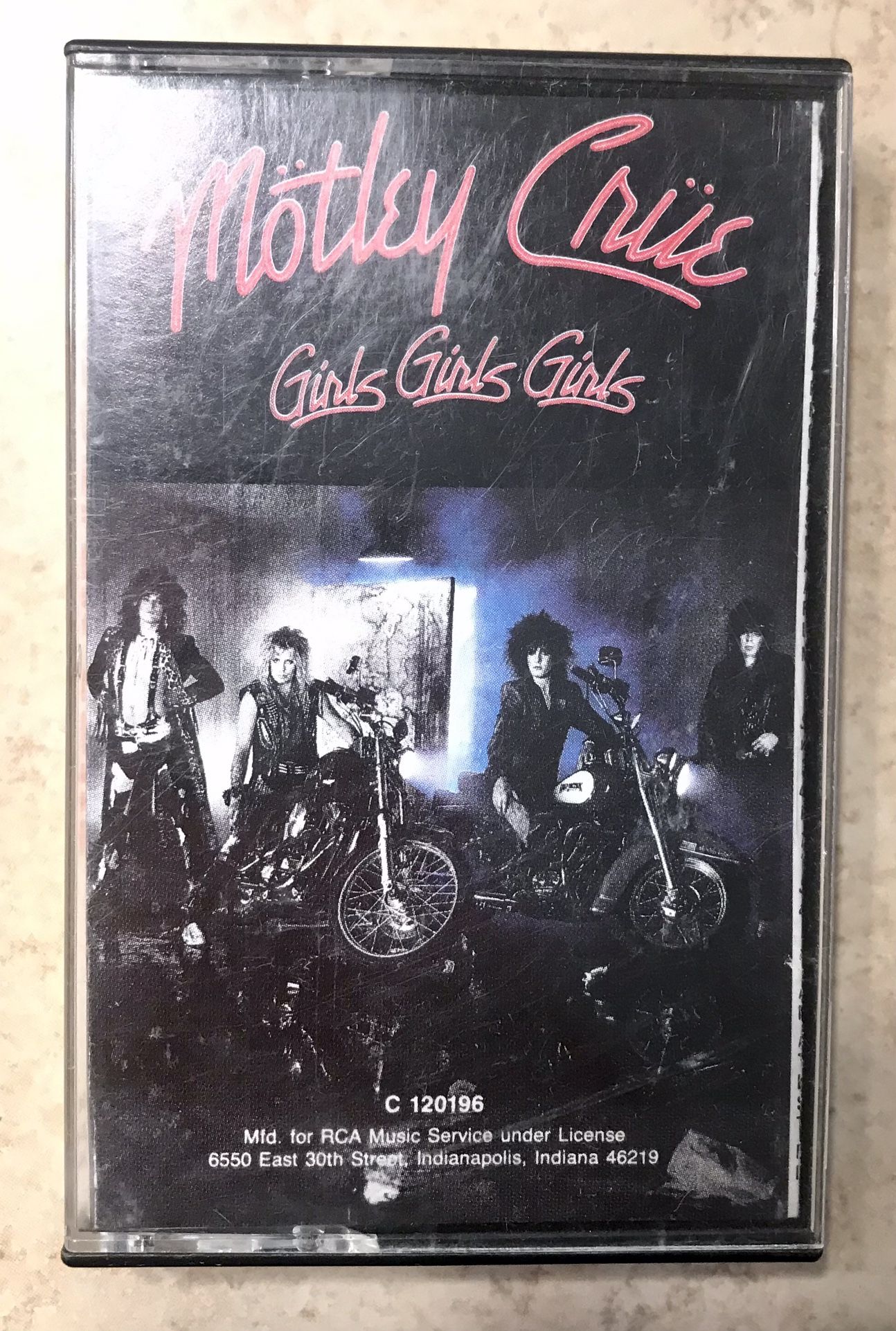 Vintage Motley Crue Cassette Tape 1987 Girls, Girls, Girls