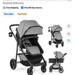 Babyjoy 2 In 1 Foldable Baby Stroller