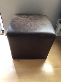Leather Ottoman