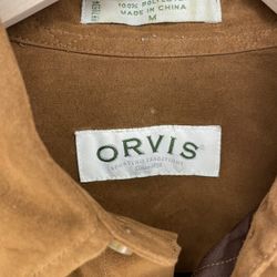 Orvis Polyester Button Down Shirt Med