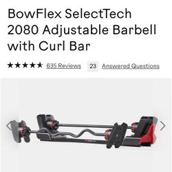 Bowflex 2080 Adjustable Barbell With Curl Bar