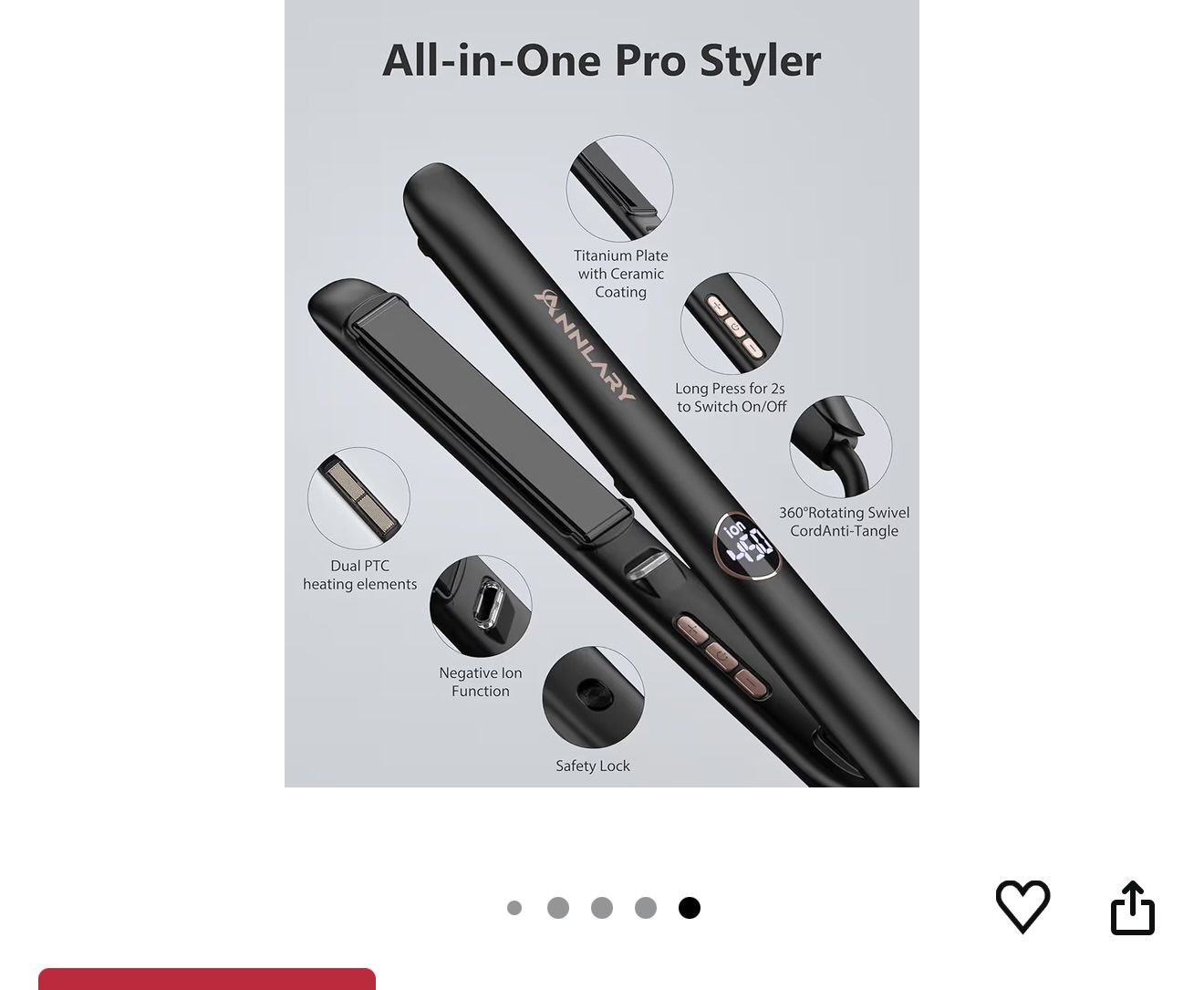 Hair Straightener 1 Inch