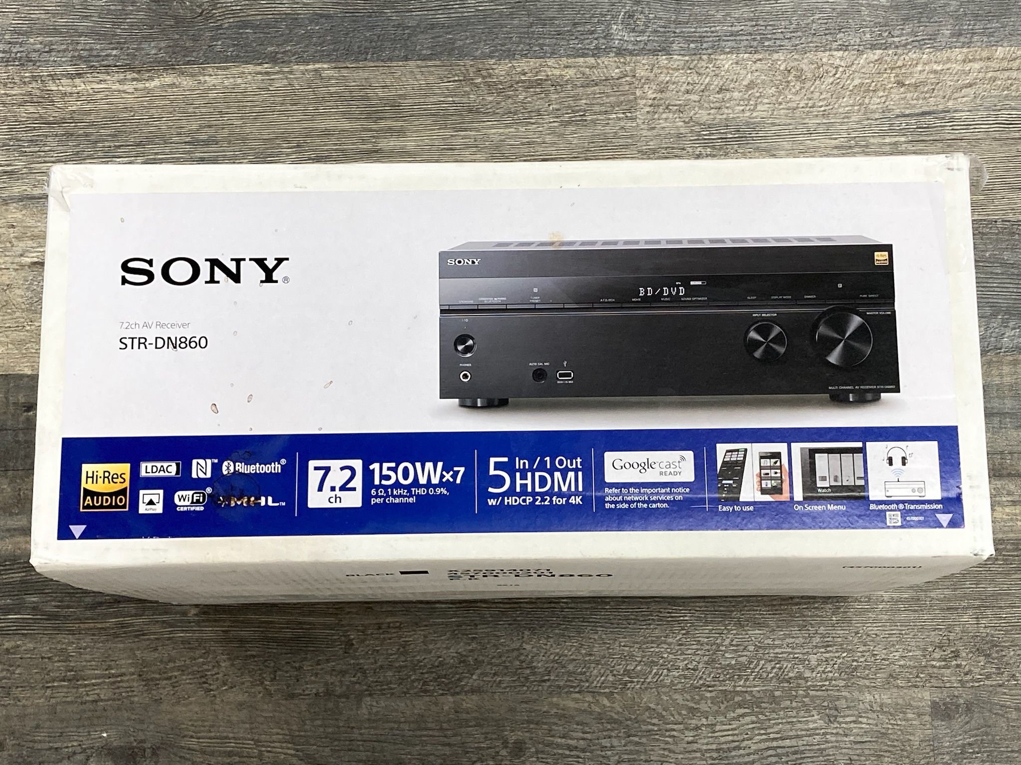 SONY STR-DN860 7.2-Ch. with Hi-Res Audio A/V Home Theater Receiver