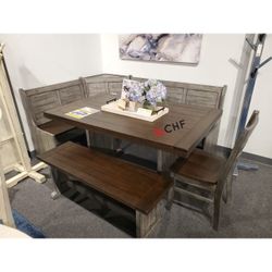 Solid wood breakfast dining nook  //  Different Models Available 