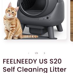 NEW FEELNEEDY S20 Automatic Self-Cleaning Cat Litter Box – Smart App, Odor Control