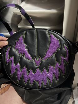 Purple/black pumpkin bag by Love, Pain & stitches