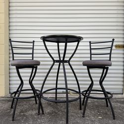 Bar table and chairs