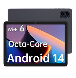 Tablet, 10.1” Android Tablet with Octa-core Processor, LCD Touchscreen, 8(4+4) GB RAM, 64GB ROM, 1TB Expandable Storage, Long Battery Life, Dual Camer