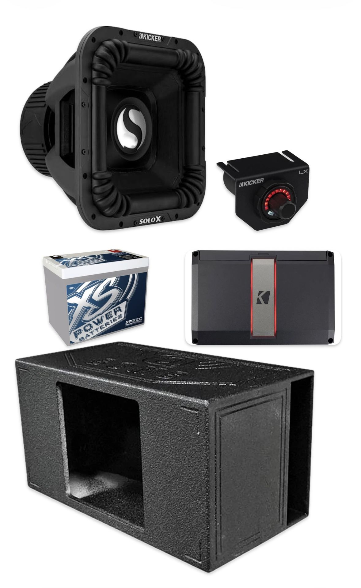 NEW POWERFUL BASS PACKAGE KICKER 4000 Watts 2000 Rms Installed
