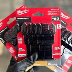 Milwaukee OPEN-LOK Variety Oscillating Blade Set w/ Japanese Hardwood Blade (5-Piece)