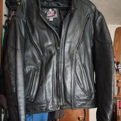 Iron Hides Black Leather Jacket Size Large/50
