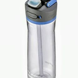 Contigo 24 Oz Ashland Autospout Water Bottle with Lid Flip Straw Handle Blue