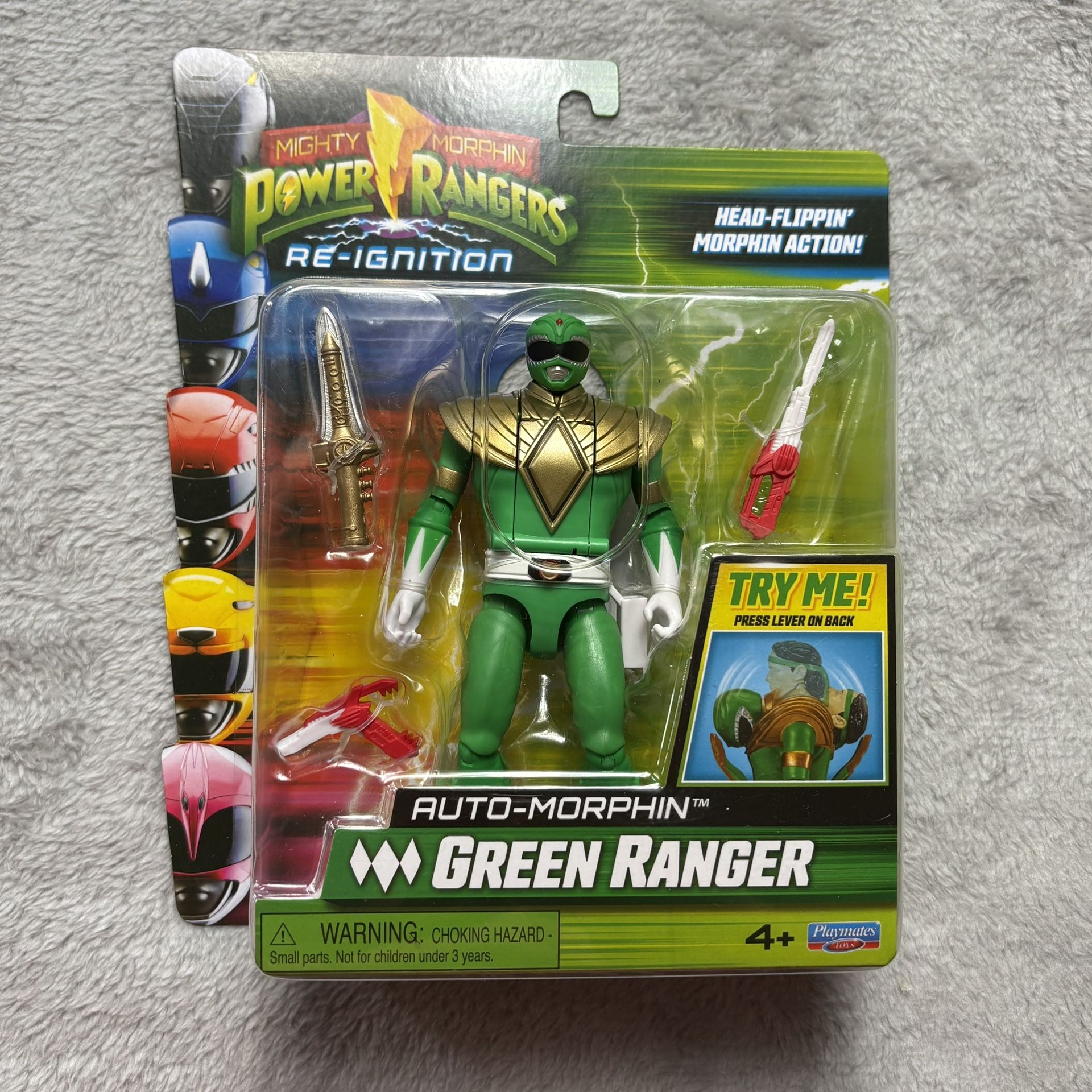 Power Rangers Mighty Morphin Re Ignition Auto Morphin Green Ranger Action Figure