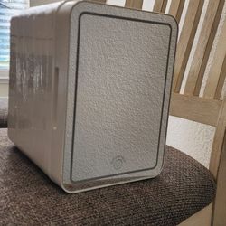 White Cosmetics Mini Fridge with Mirror and Light