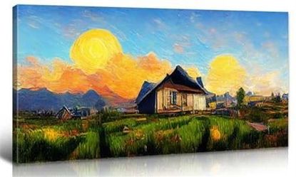 Rustic Farmhouse Canvas 20x40 Inches