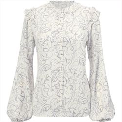 Cabi- Ribbon Trimmed Blouse 