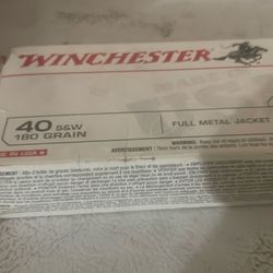 Winchester 40 s&w 180 grain 50 value pack full metal jacket
