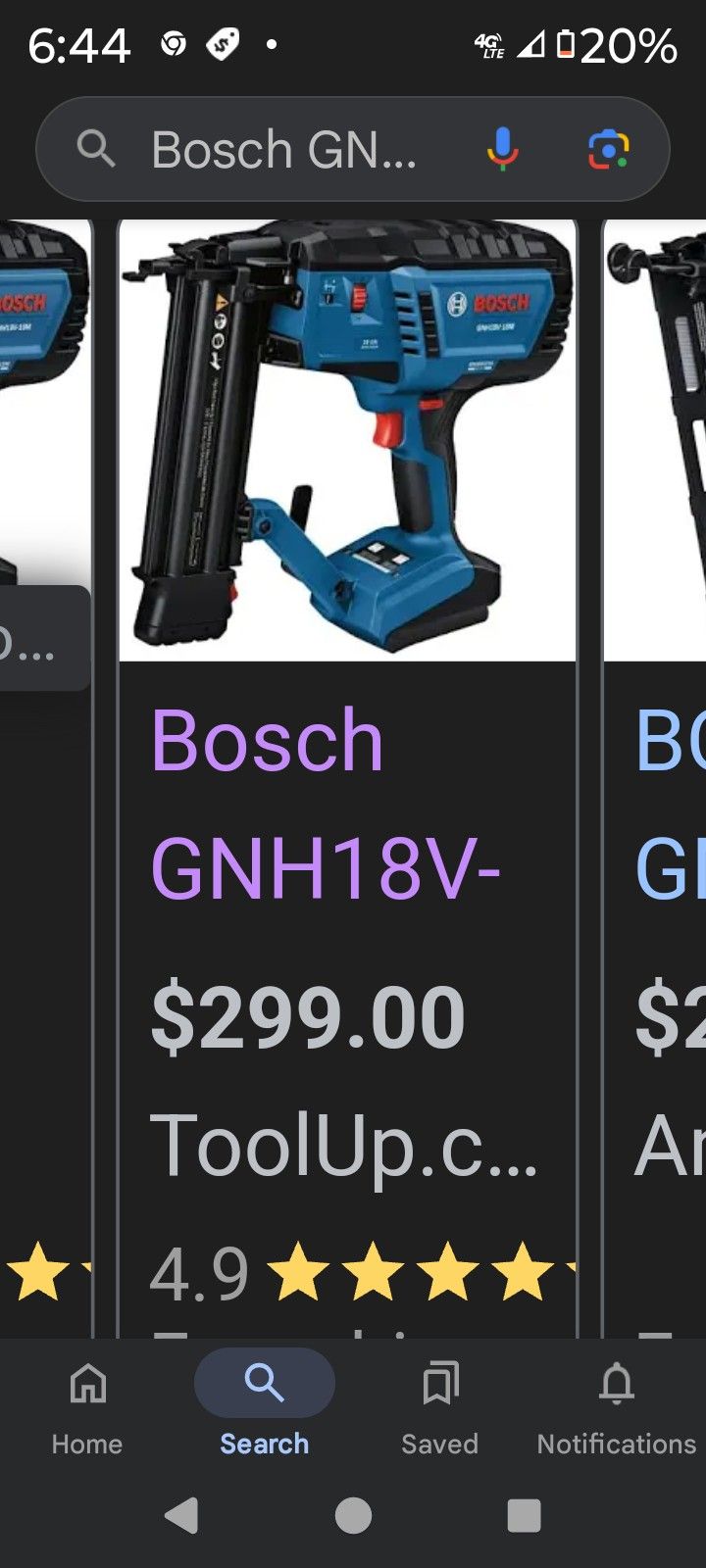 BoSH GNH18V BRAD NAIL GUN