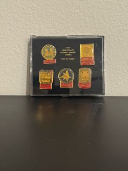 Vintage Coca-Cola Olympic Winter Games Pin Set Two of Three