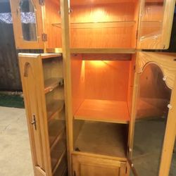2 Curio cabinets