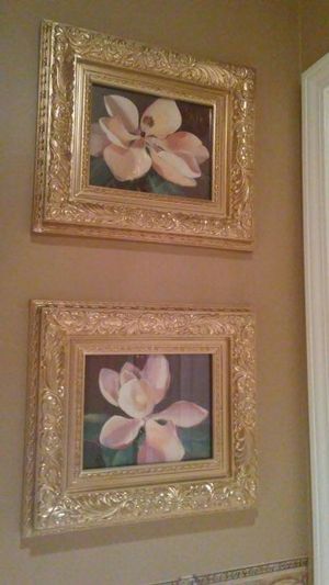 Home Interior 2 Cuadros Medianos De Magnolias For Sale In