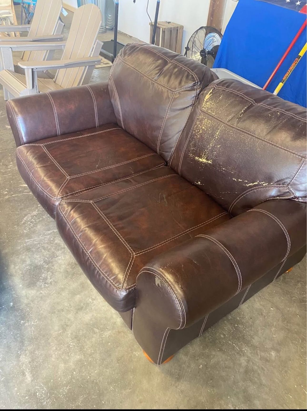 Leather Couch *Comes with a new cushion*