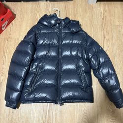 Navy Blue Moncler Coat Sz 5