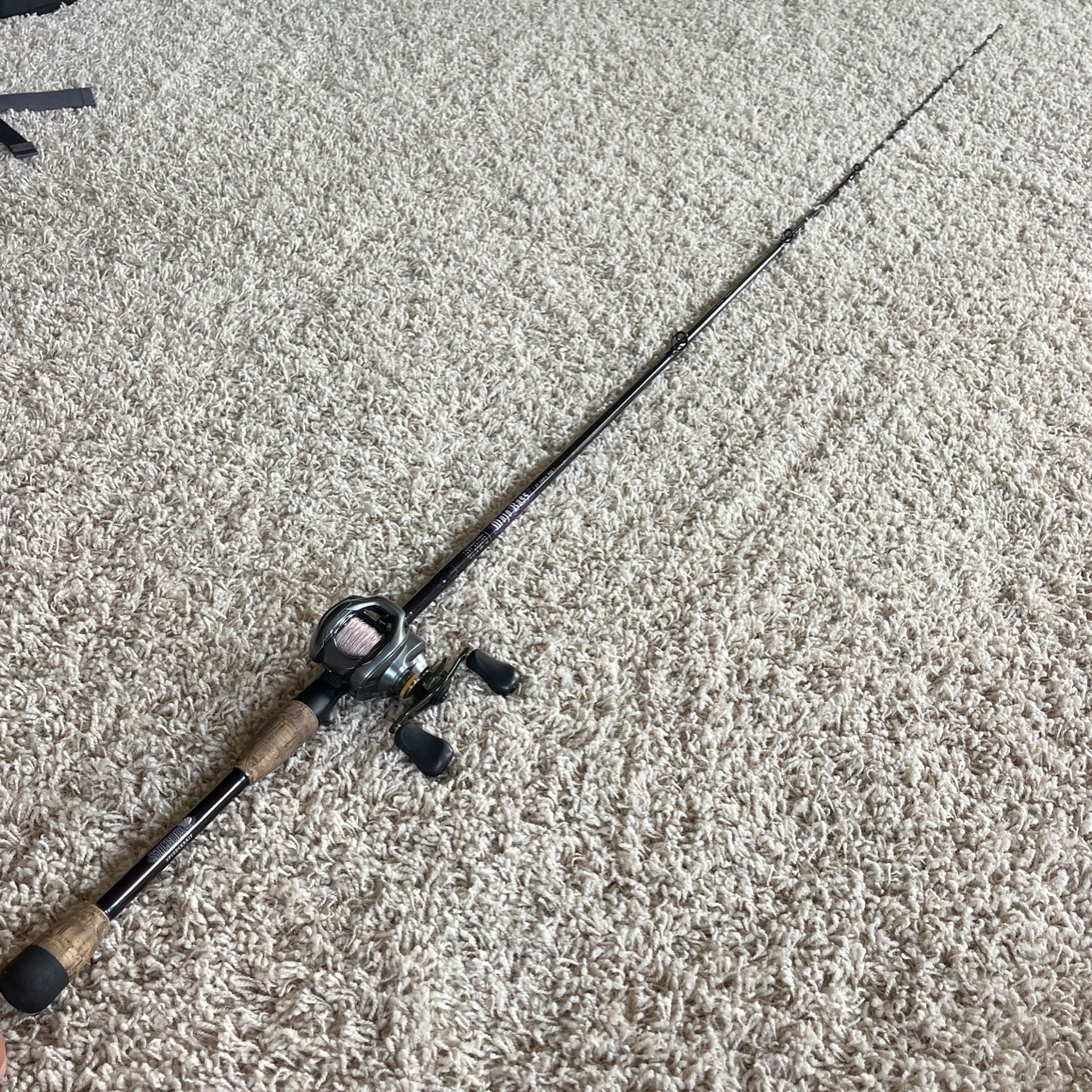 Bass Fishing Rod Combo Shimano curado DC 150 And st croix Mega Bass Rod
