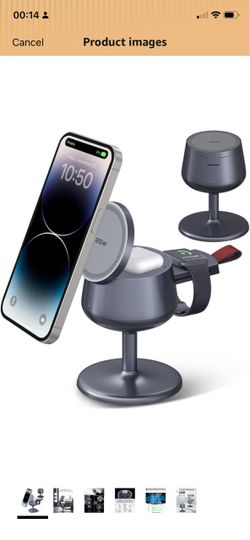 3-in-1 Magnetic Wireless Charging Station for Apple Devices, 25W Fast Charger Stand Compatible with MagSafe, Wireless Charger Dock for iPhone Duo/18/1