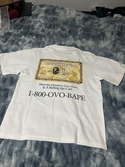 BAPE x OVO Collaboration White Graphic T-Shirt