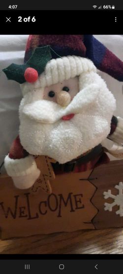 Dan Dee Holiday Country Santa Welcome Sign Christmas 🎄