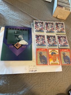 1997 Upper Deck SP Ken Griffey Jr. Promo Dealer Brochure and 9 Griffey cards