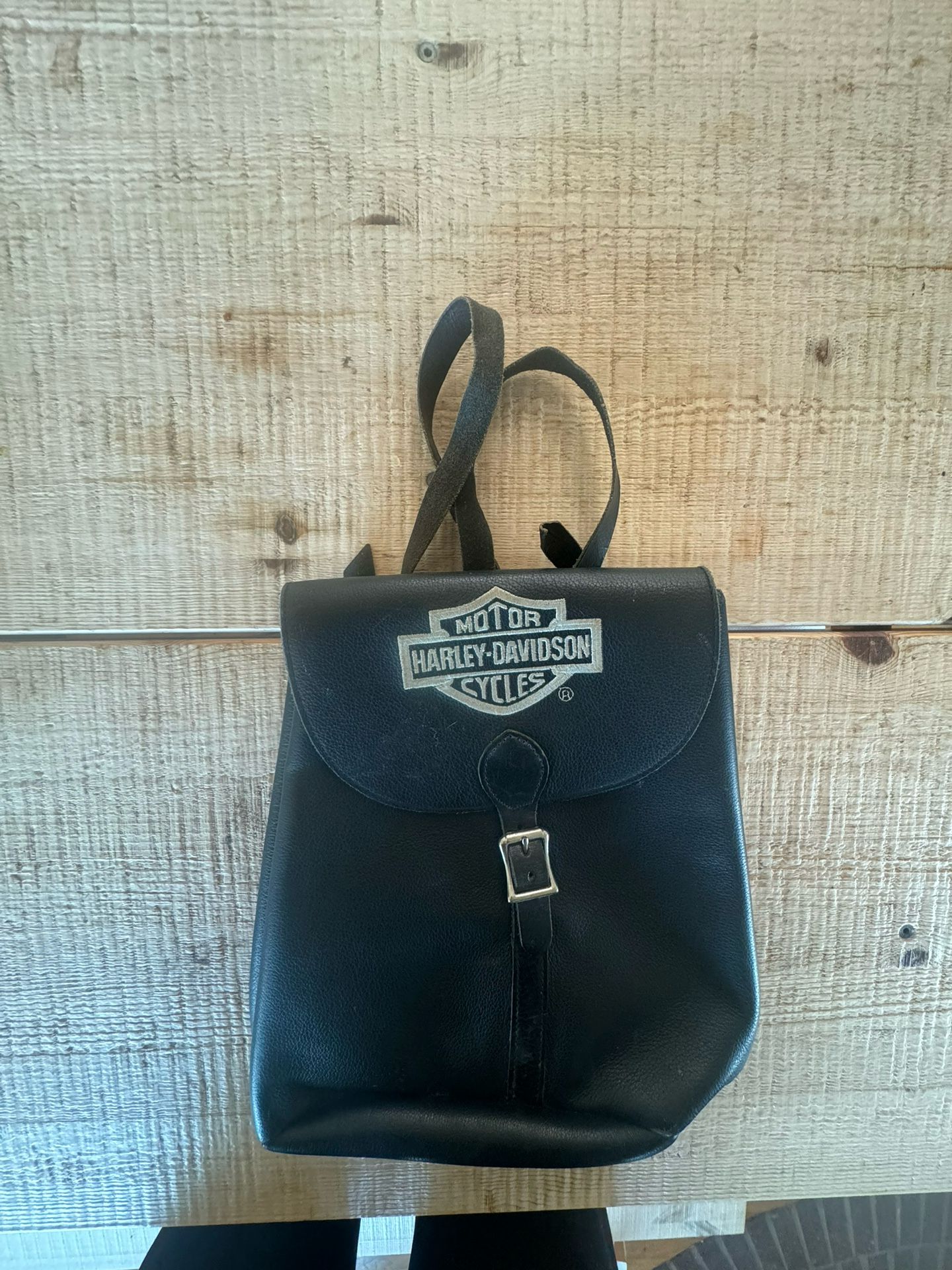 Vintage Harley Davidson Leather Backpack